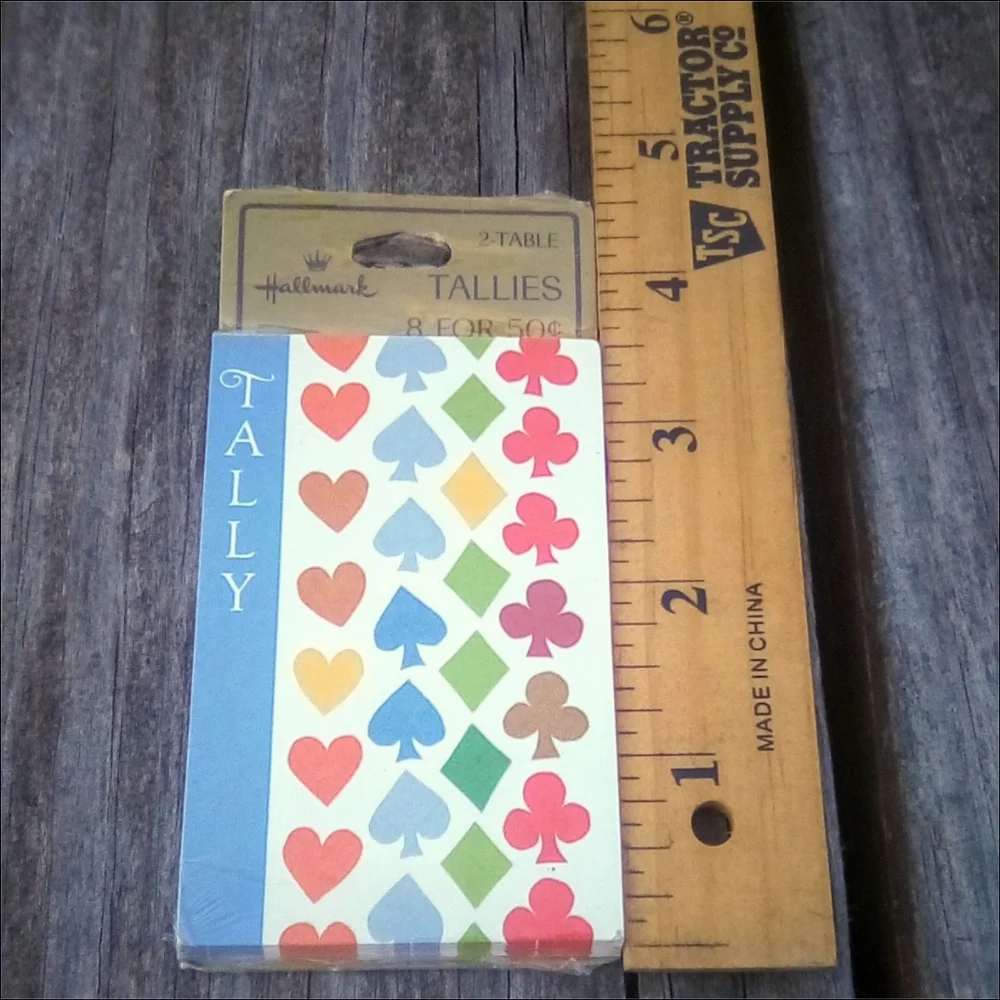 Vintage Hallmark Bridge Tally Cards Sealed Playing Card Design Mid Century